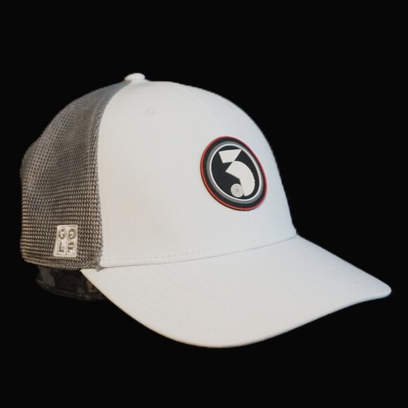 Adidas Links Trucker Hat White with Gray Mesh Snapback Men’s OSFM - Picture 1 of 12